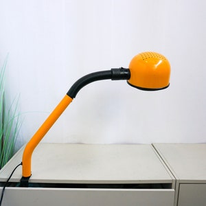 Mid century ocher yellow Architect Lamp, Vintage Desk Lamp, Adjustable Lamp