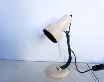 1960s Denmark Mid Century Yellow Architect Lamp, Vintage Desk Lamp