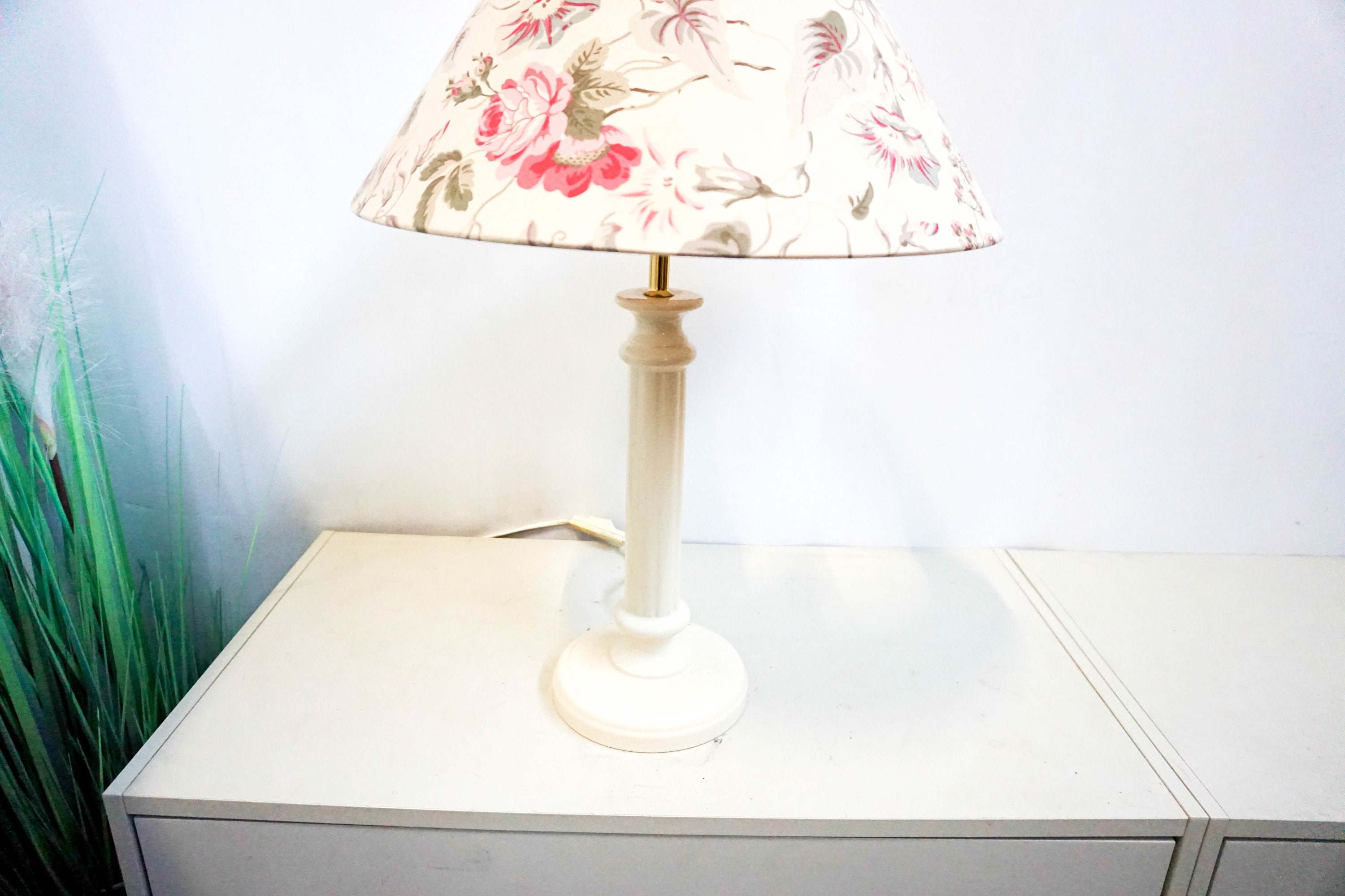 Vintage 80s Dutch Ceramic Table Lamp,mid Century Modern, Cream