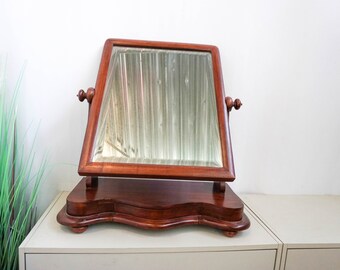 19世紀のドレッシングテーブルミラー - マホガニー材、傾斜ミラー