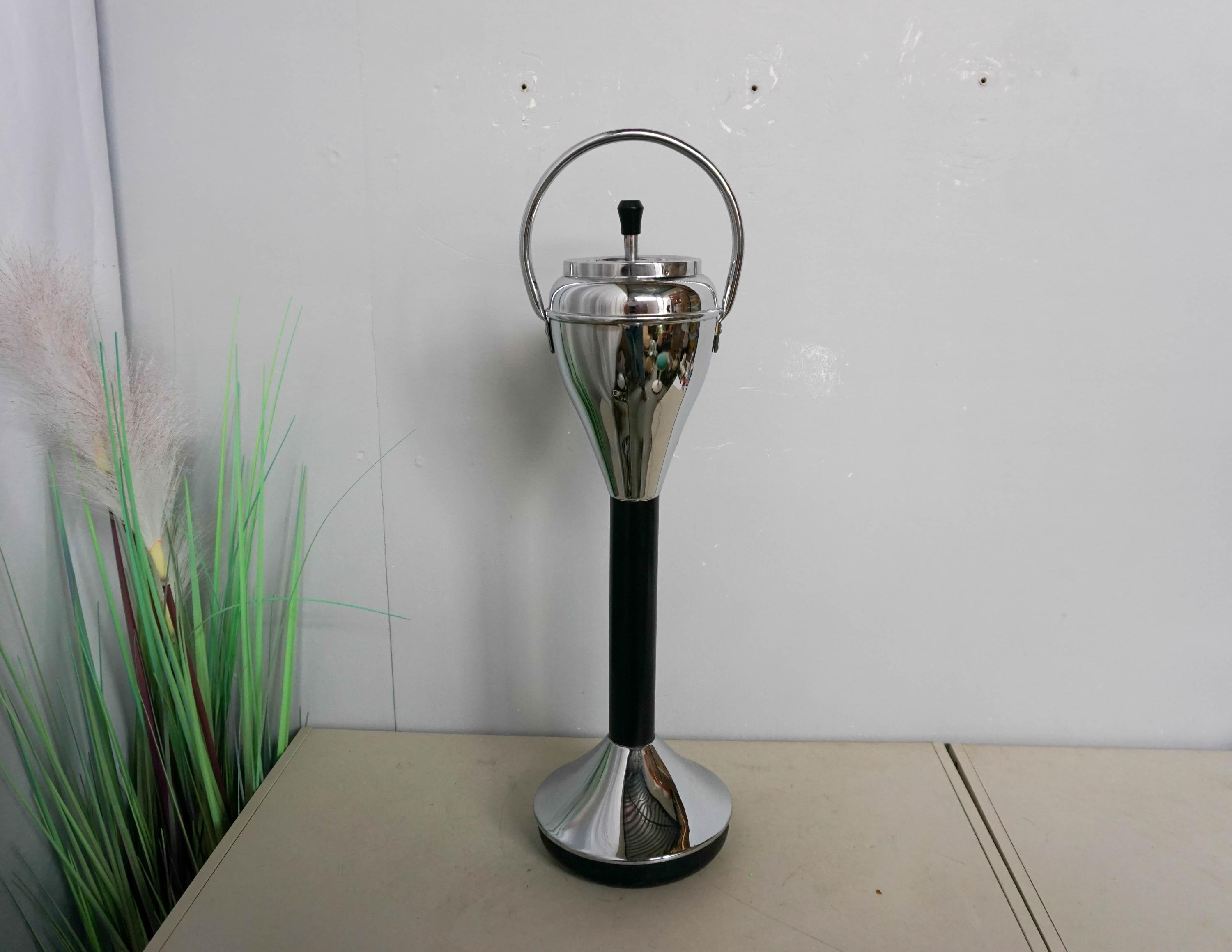 1930s Art Deco, Standing Ashtray, Chrome, Black - Etsy