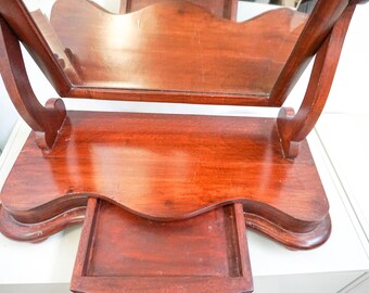 19世紀のドレッシングテーブルミラー - マホガニー材、傾斜ミラー