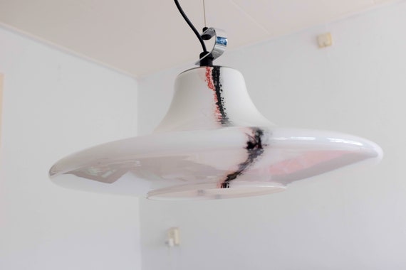 Vintage XL Peill & Putzler Ufo Pendant Lamp Murano Glass - Etsy