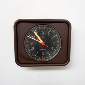 Philips des années 1980, horloge allemande vintage avec minuterie par Quartz en plastique, fabriquée en Allemagne