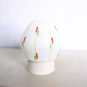 Philips 50s vintage ceiling lamp, matt white milk glass, flush mount