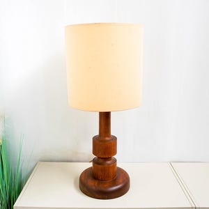 Large 1960s Denmark,Teak Wood table Lamp, Very Rare Vintage table lamp 60s, table lamp, danish design