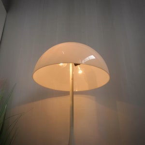 Large Hala Zeist Vintage Mushroom Lamp, Desk Light, Table lamp, white Shade, Dutch design, mid century 1970s zdjęcie 5