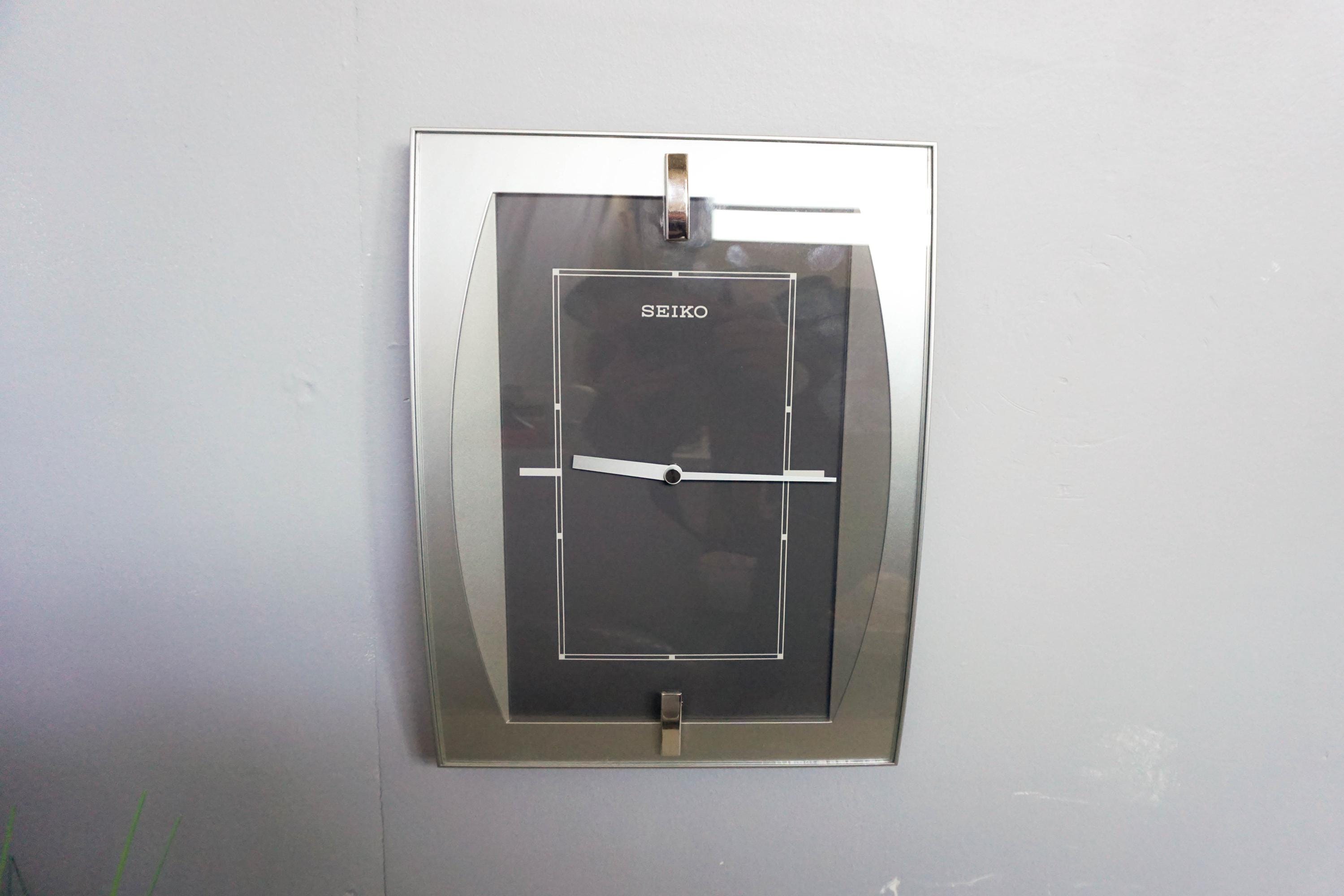 1990s Seiko, Vintage Japan Clock With a Timer by Quartz in Plastic
