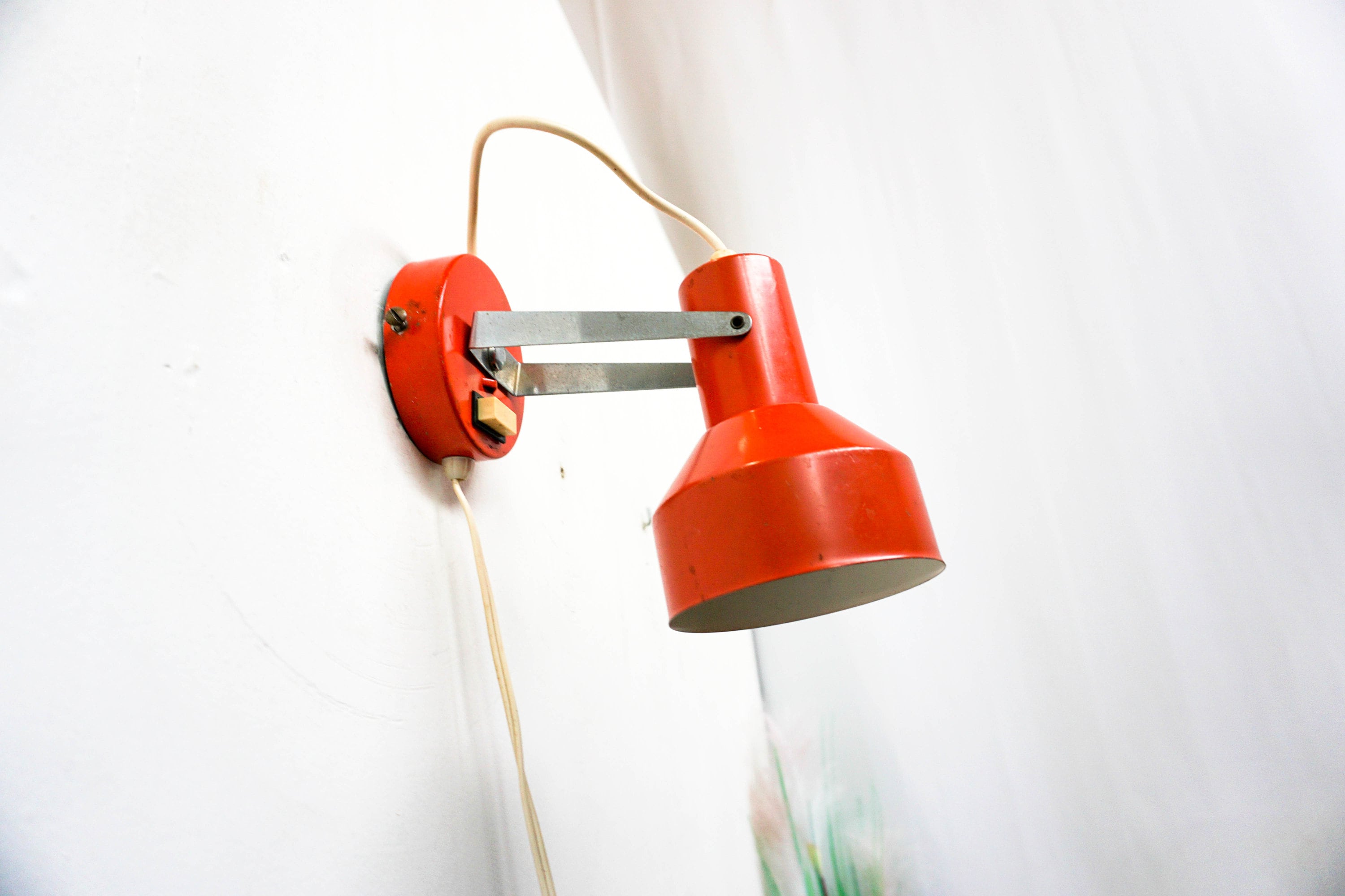 60s Dutch Wall Lamp, Dutch Design, Mid Century Design Lamp, Black ...