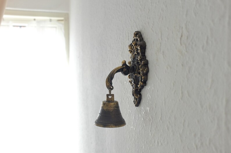 Antique Brass Monastery Bell/door Bell With Angels Etsy