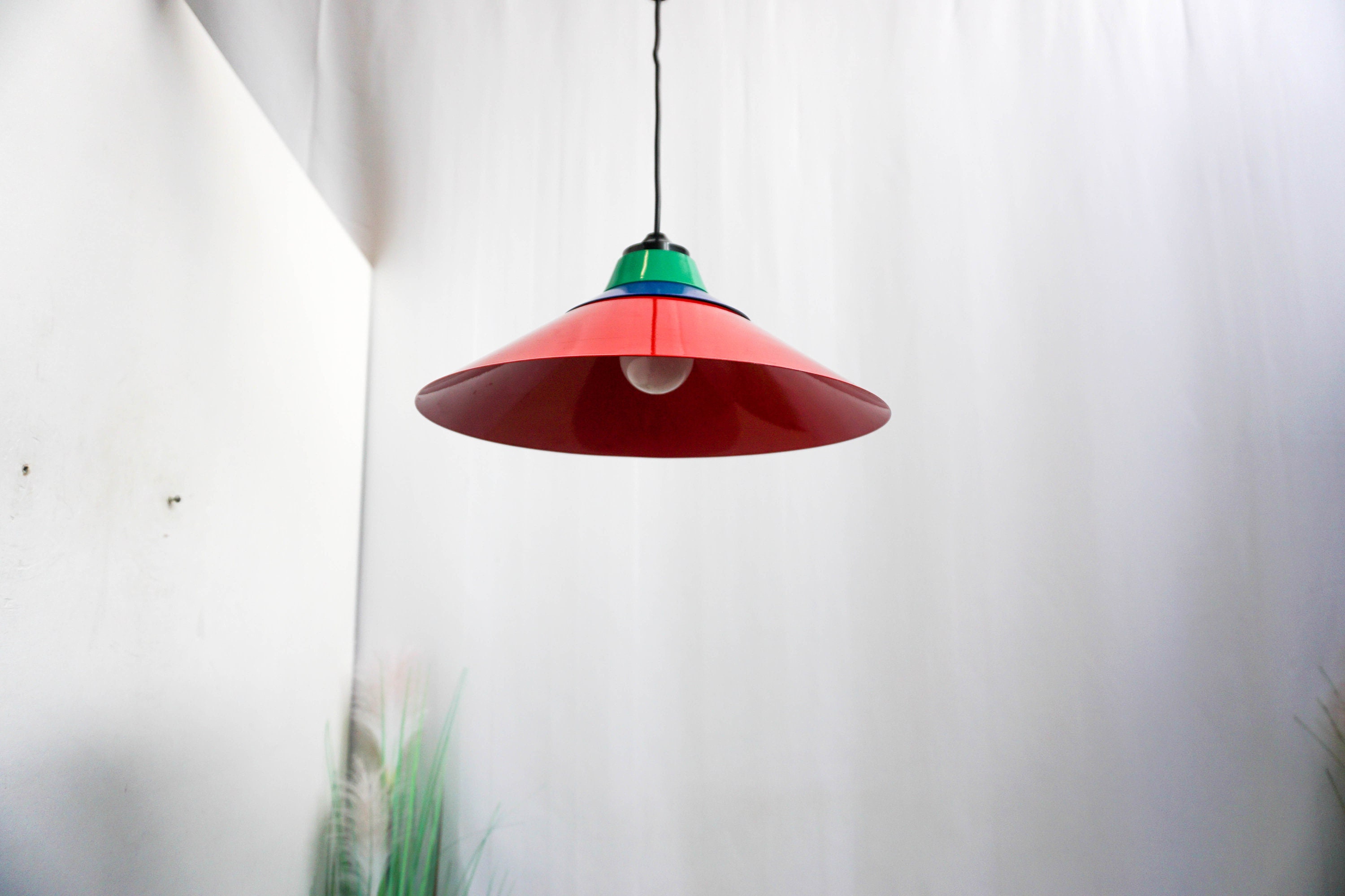 1980s Memphis Style, Vintage Modernist Pendant Lamp, Germany