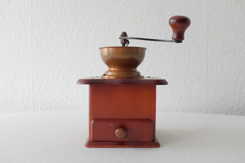 Vintage D.E. Hand Crank Coffee Grinder Kafe Floral Dutch Etsy