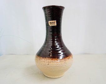 西ドイツ製 花瓶 ブラウンベージュ 小型 刻印あり 523-1B MCM