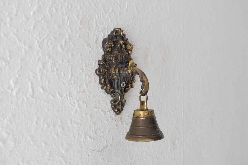 Antique Brass Monastery Bell/door Bell With Angels Etsy