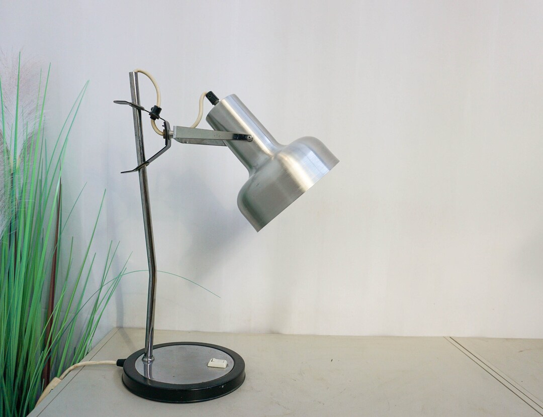 1960s, Vintage, Desk Lamp, Hala Zeist, Dutch Design Ca 60s, Black