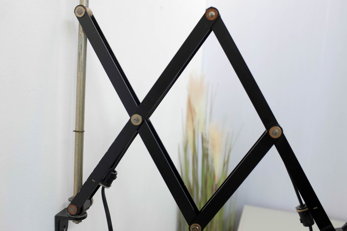 Ikea Vintage Industrial Scissor Lamp / Harmonica Lamp Mid Etsy