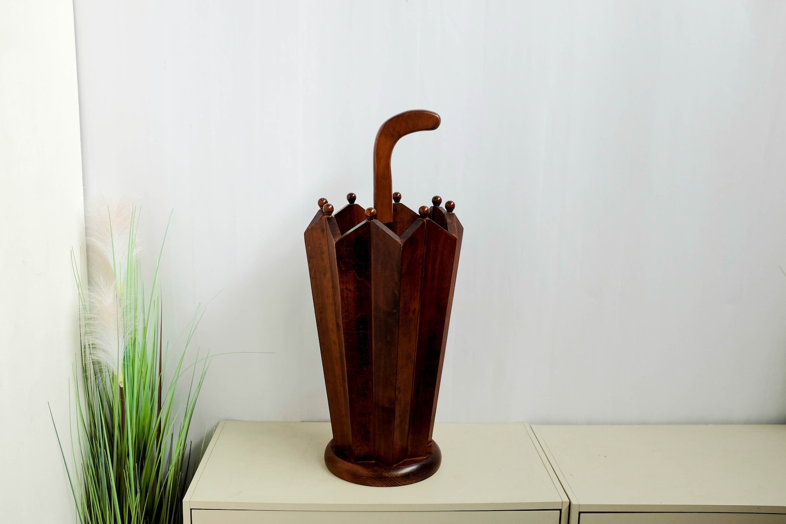 Vintage Wooden Barrel Umbrella Stand Entryway Furniture Etsy