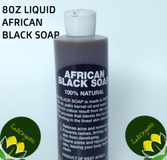 8 oz. Liquid African Black Soap 100 Pure Authentic Raw From Etsy