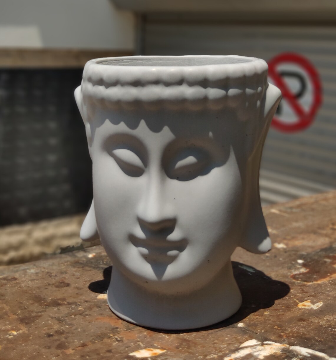 Buddha head Desk planter Concrete Buddha Buddha pot Etsy