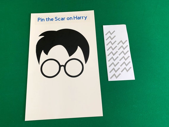 Harry Potter Pin the Scar on Harry Game Decal Set Etsy