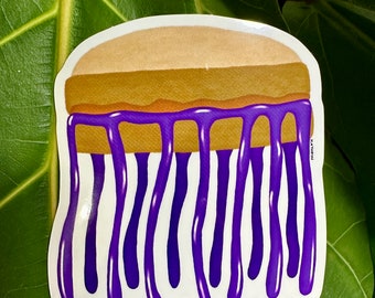 PB & J + Jellyfish = Peanut Butter and Jellyfish Sticker