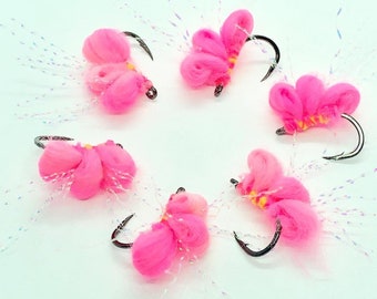 Pink Egg Cluster Flies: Salmon, Steelhead, Trout - Size 4 (Qty. 6)