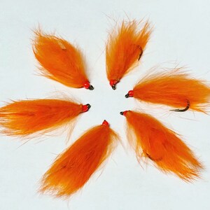 Flesh flies salmon orange size 4 Qty.6 Trout flies, Steelhead flies, Salmon flies, Streamer flies