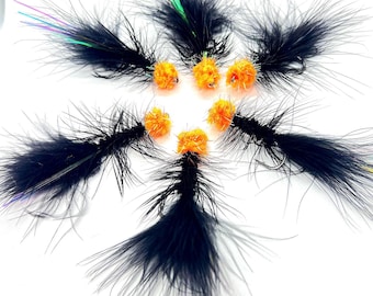 Egg Sucking Leech Streamer Flies, Size 2 (Qty. 6), Salmon/Steelhead/Trout