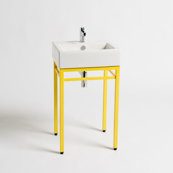 Cube Basin Wash Stand Vanity Unit No Shelf Any Colour - Bathroom Sink No Stand Cube Basin Wash Stand Vanity Unit No Shelf Any Colour - Bathroom Sink No Stand