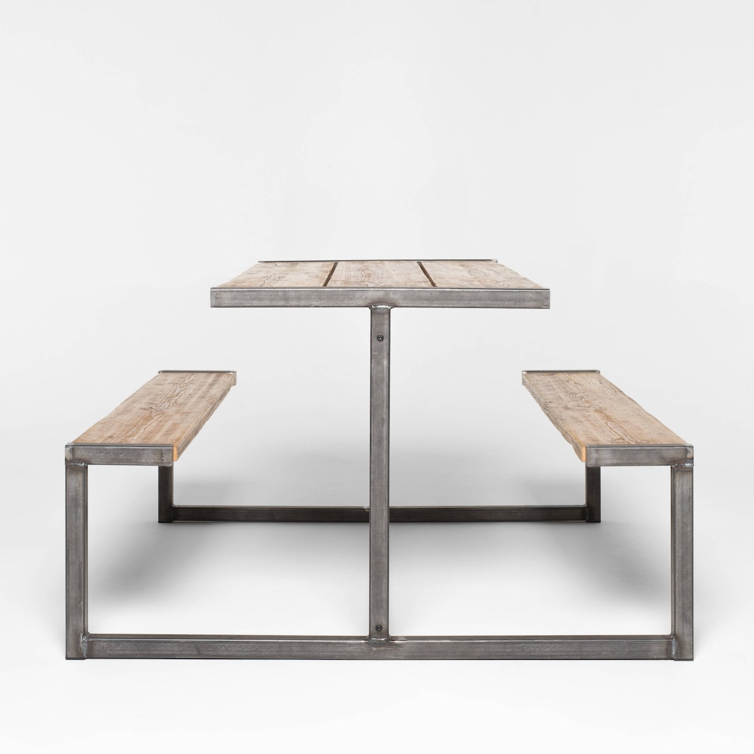 Industrial Style Pub Bench Picnic Table - Etsy