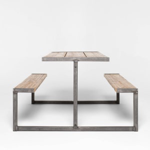 Industrial style pub bench Picnic table