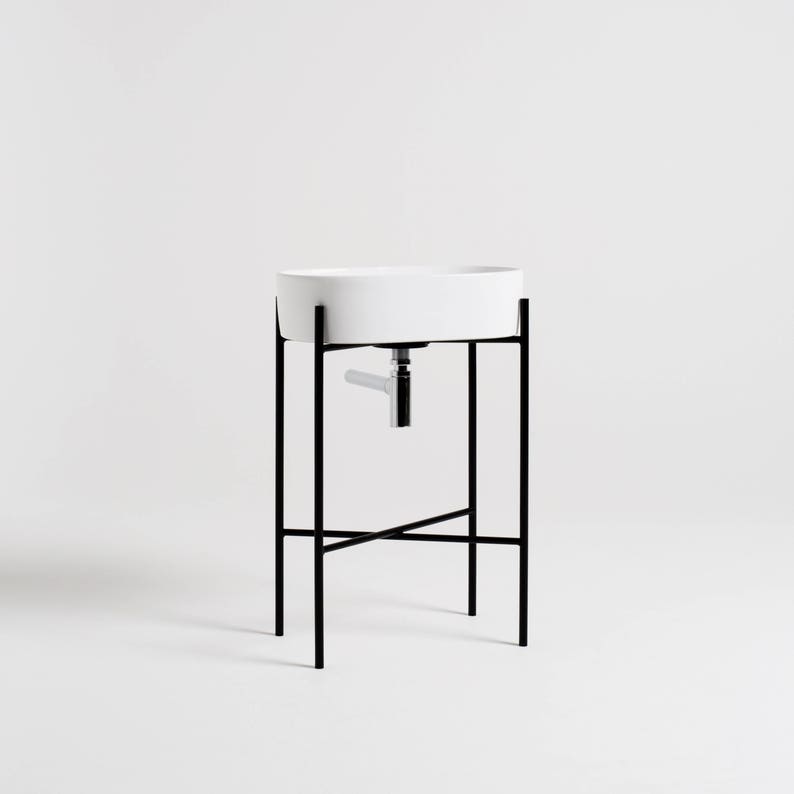 Oval Basin Stand vanity unit metal frame sink Etsy