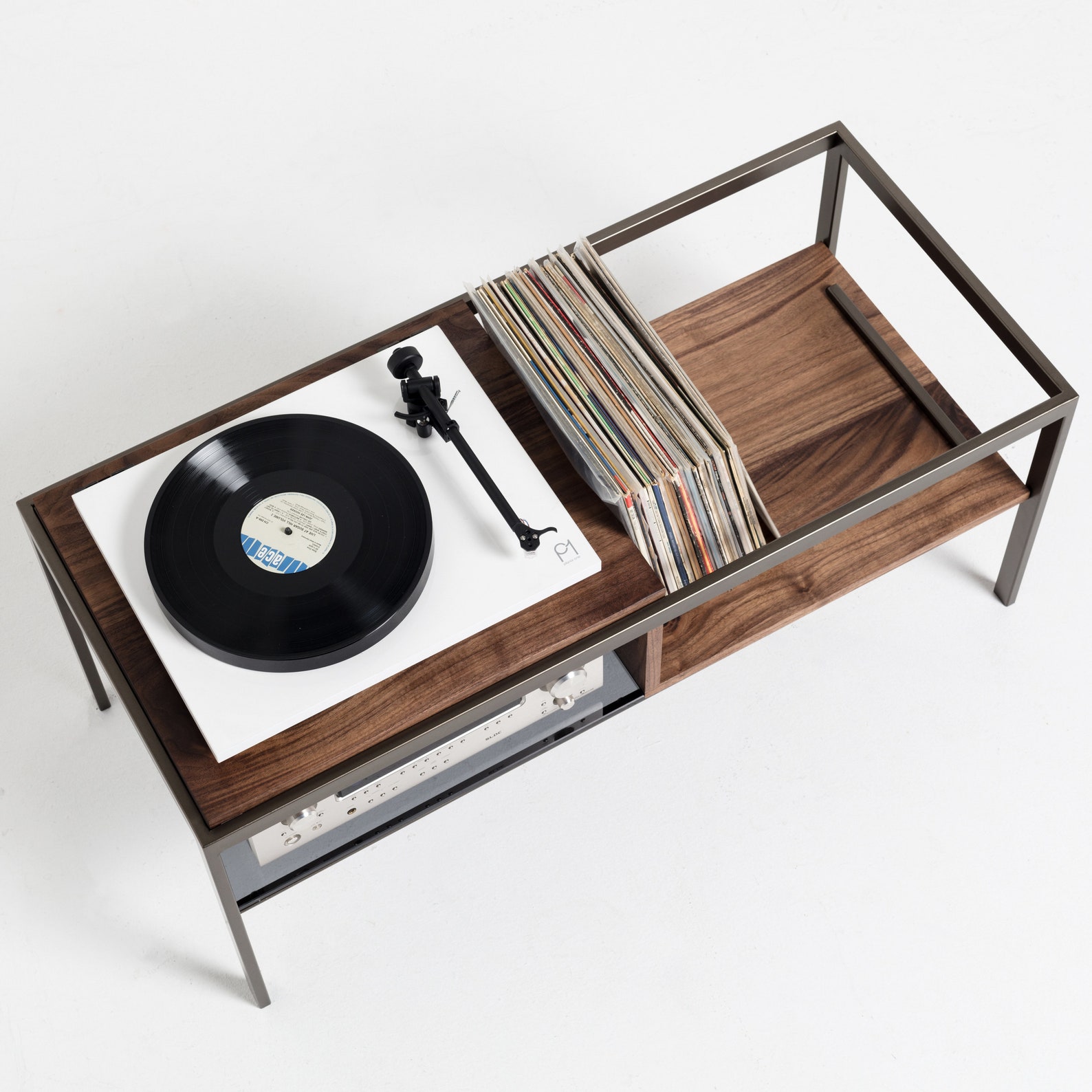 Mid Century Record Player Hifi Table Sideboard Storage Etsy