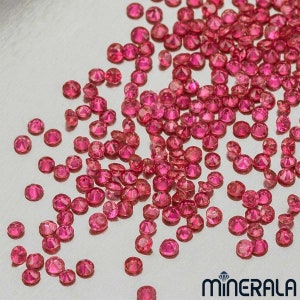 Natural Burma Red Ruby Loose Gemstone Round Shape Faceted Various Sizes Wholesale Lot WP001A6