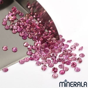 Natural Pink Tourmaline Loose Gemstone For Settings Round Shape Faceted Cut Various Sizes Wholesale Lot WP0019F