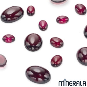 Natural Red Garnet Gemstone Loose Cabochon Oval Shapes Various Sizes Wholesale Lot WP00072