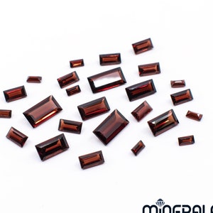 Natural Blood Red Mozambique Garnet Gemstone for Settings Baguette Shape Faceted Loose 2x4mm 3x6mm 4x8mm 5x10mm Wholesale WP0278E