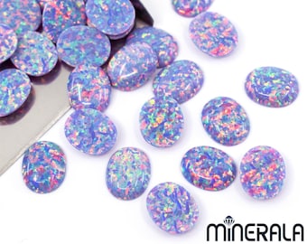 Purple Synthetic Lab Created Opal Cabochon Oval Shape 7x9mm-13x18mm Wholesale Lot WP0272D