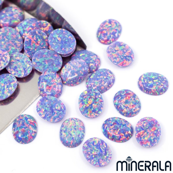 Purple Synthetic Lab Created Opal Cabochon Oval Shape 7x9mm-13x18mm Wholesale Lot WP0272D