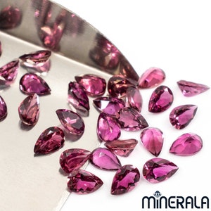 Natural Stunning Pink Tourmaline Loose Gemstone For Settings Faceted Pear Shape 3x5mm-4x6mm Wholesale Lot WP001A0