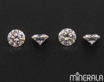 Moissanite 5mm 6mm 6.5mm 7mm 8mm Round Lab Diamond Faceted Cut Gemstone D - E White Color VVS Clarity Certificate GRA Wholesale Lot WP002B4