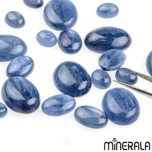 Natural Blue Kyanite Loose Gemstone Oval Shape Cabochon 4x6mm-18x25mm Wholesale Lot WP000BE