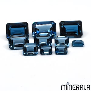 Naturlig Londontopas Ädelsten Fasettslipad Stegslipad Smaragdslipad Åttkantig Form 6 x 8 mm 8 x 10 mm 10 x 12 mm 10 x 14 mm 12 x 16 mm 13 x 18 mm Grossistparti WP027F8