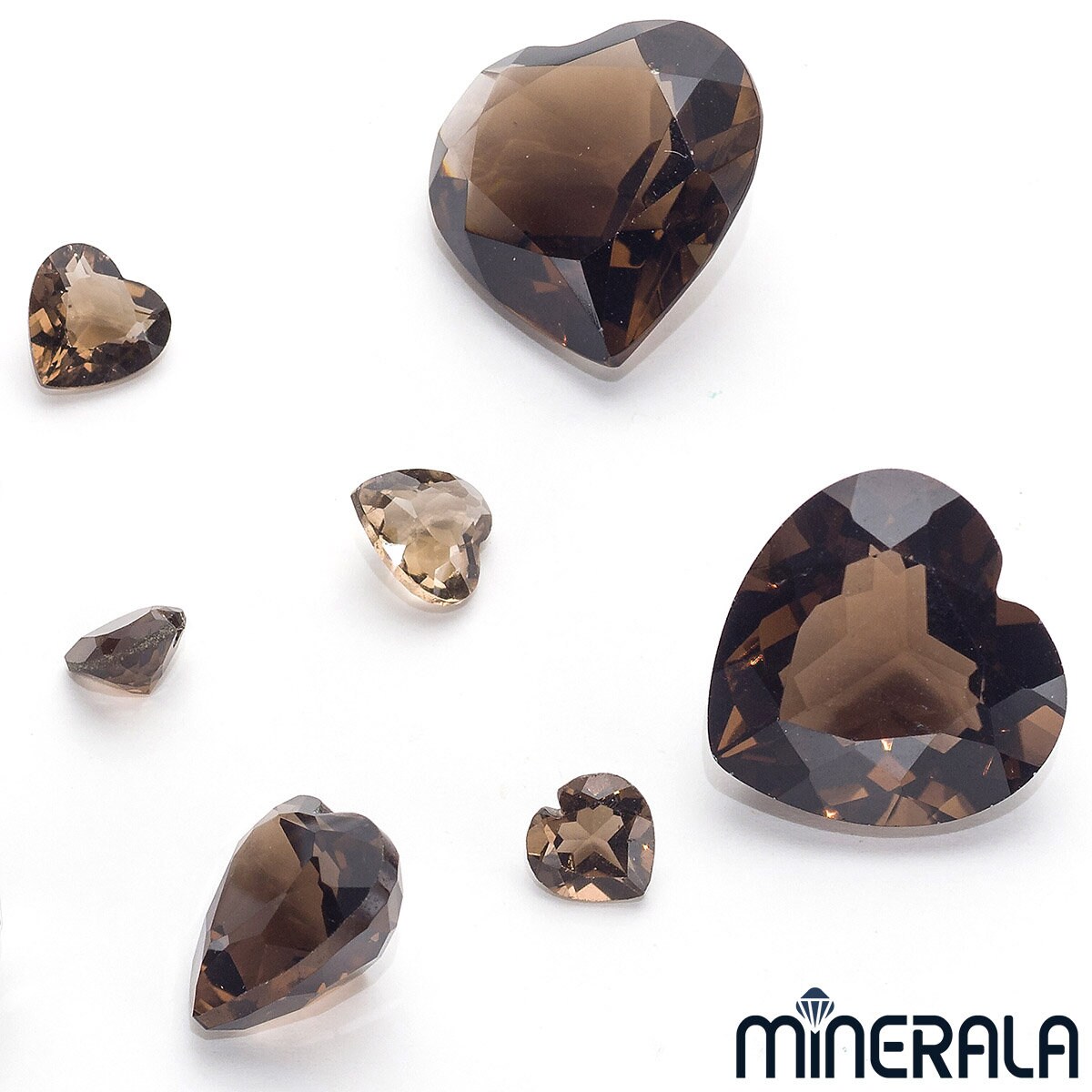 SALE スモーキークォーツ　ハート 粒販売】スモーキークォーツ ハート 12mm【10粒販売】 | 天然石専門店
