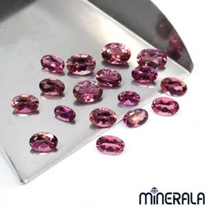 Natural Pink Tourmaline Loose Gemstone For Settings Faceted Oval Shape 3x5mm 4x6mm 5x7mm Wholesale Lot WP001A3
