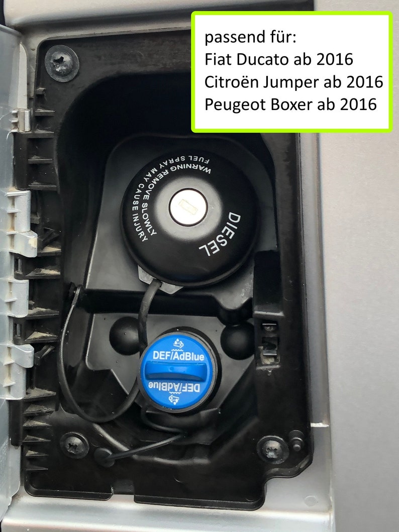 AdBlue Verschluss Sicherung Edelstahl passend für Kastenwagen Ducato Jumper Boxer Art.Nr. 300 Bild 4