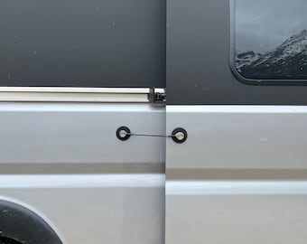 Catch strap / sliding door stopper with magnets for vans / panel vans / campers / motorhomes (item no. 938-Bundle)