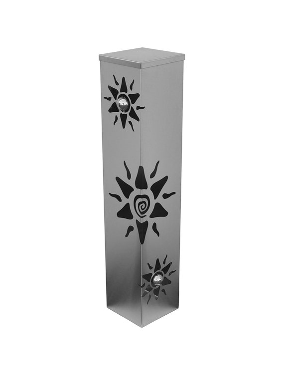 Edelstahlsäule Blank 20x20x100cm Säule aus Edelstahl geschliffen