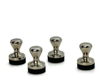 4 premium magnetic pins / office magnets with rubberized surface (item no. 689)