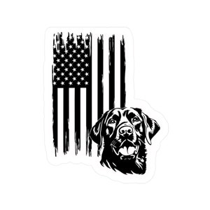 Labrador Rustic American Flag Dog Sticker Die Cut  Vinyl Graphic laptop Cup Cooler Car Truck Window